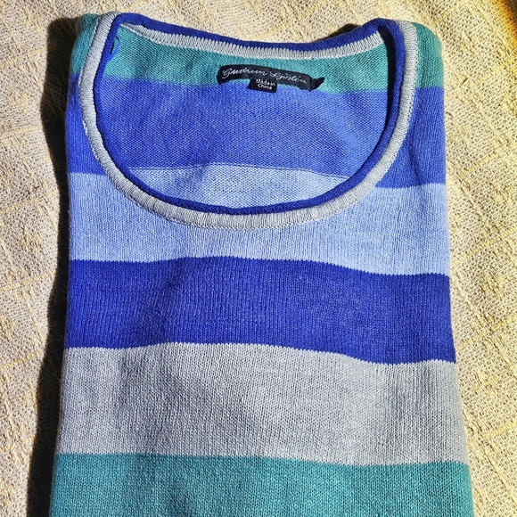 Gudrun Sjoden Striped Blue And Green Women's Dress - Picture 2 of 14